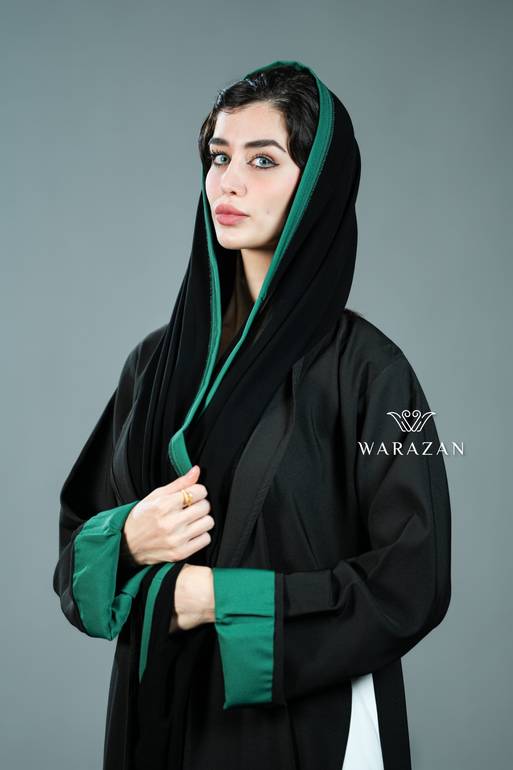 عباية كاجول بتدخيلة لون اخضر جميل 