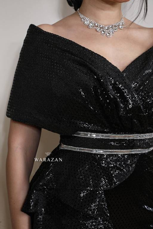 فستان اوف شولدر مميز للمناسبات