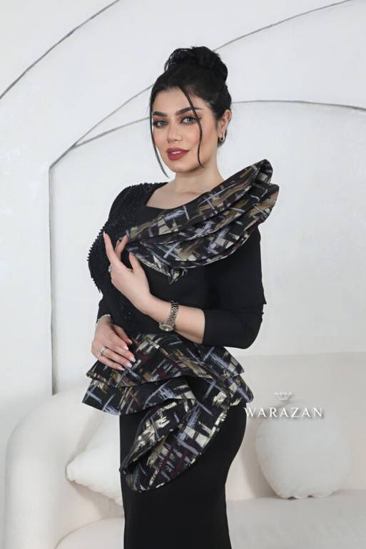 فستان ماسك مع جاكار بستايل مختلف