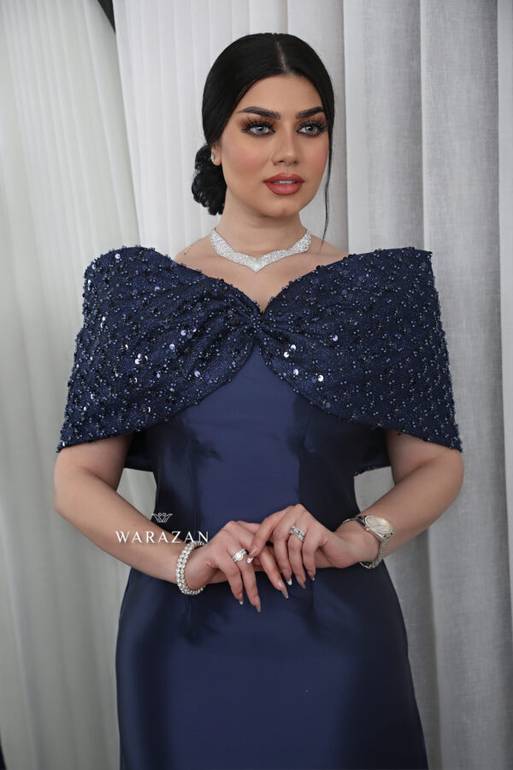 فستان سهرة ميكادو قماش بيليسيه من الخلف