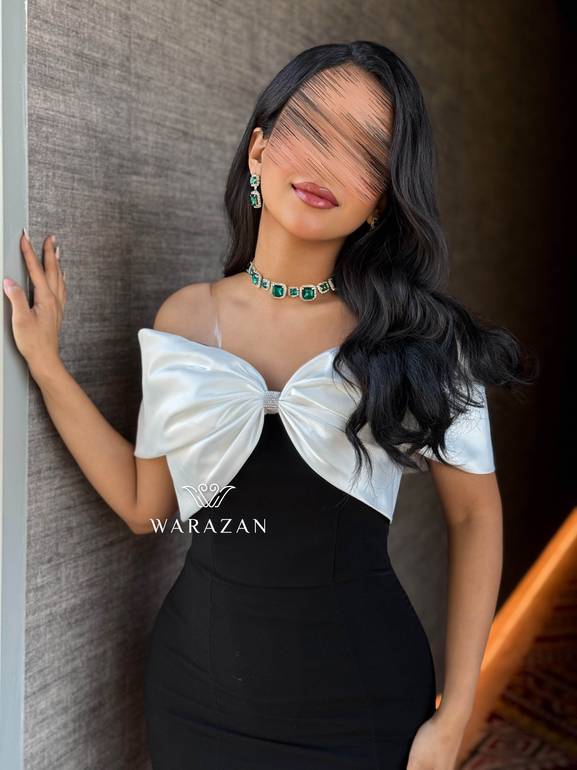 فستان اسود بيزك