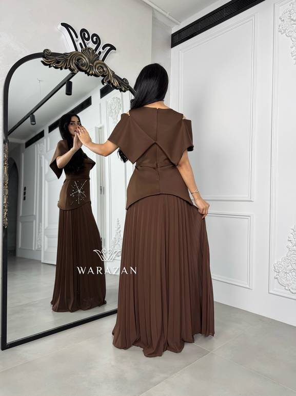 فستان سهرة أوف شولدر بتصميم بليسيه