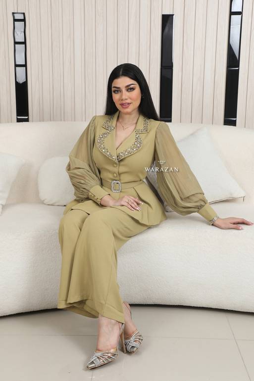 طقم بنطلون رسمي أكمام بيليسيه 