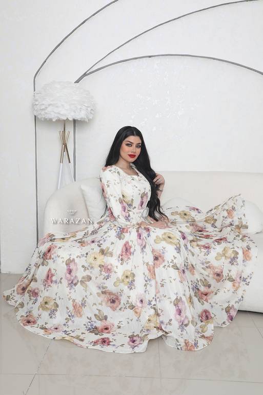فستان نسائي مشجر طويل