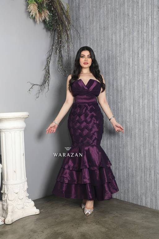 فستان سهرة طويل ماسك بيليسيه طبقات
