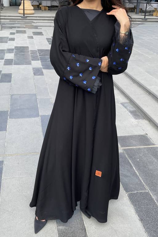 عباية كلوش تطريز من الكم