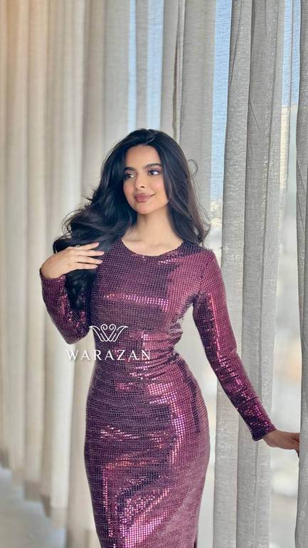 فستان سهرة ناعم انيييق للمناسبات 