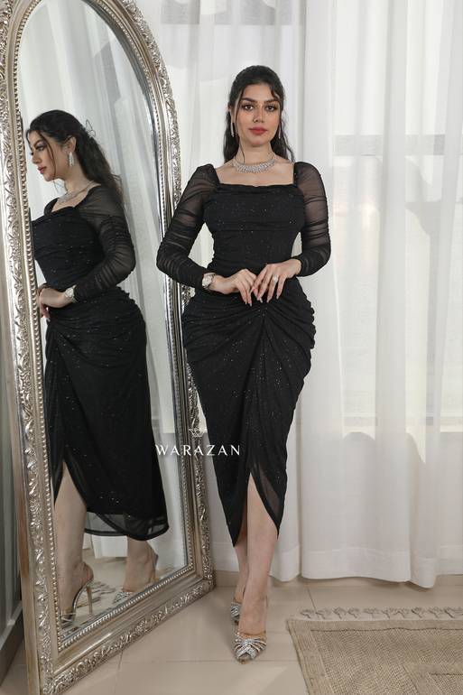 فستان سهره ماسك بلمعة 
