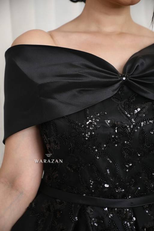 فستان سهره اسود مميز للمناسبات