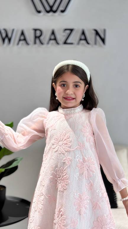 فستان بناتي مورد للمناسبات