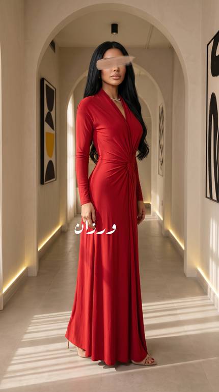 فستان ناعم بقصة من الخصر 