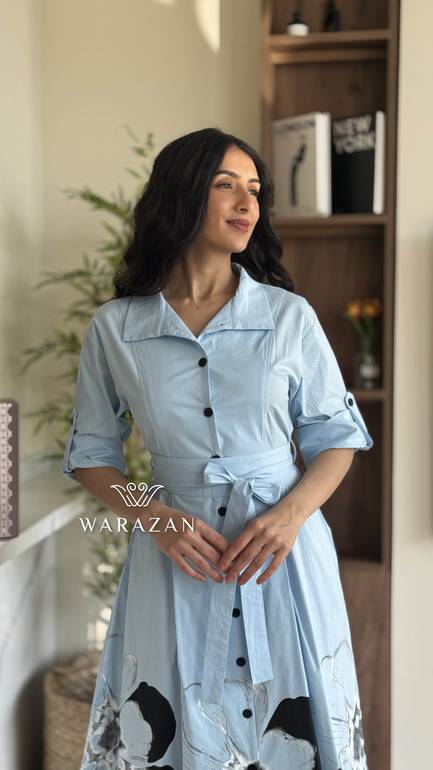 فستان سهرة بتصميم ورود ليوم التأسيس