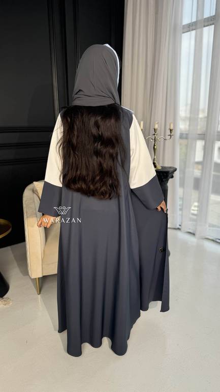 عباية كاجول رمادي بتدخيلة تيفاني 