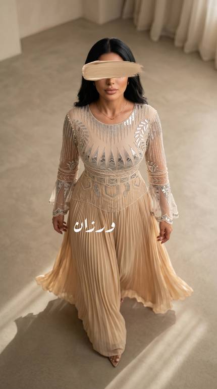 فستان ملكي سهره بكسرات 