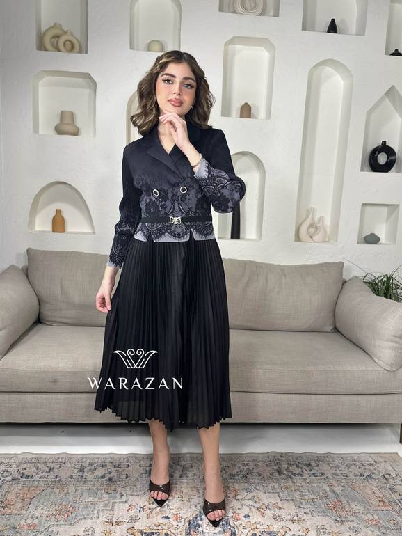  فستان كلاسيك بكسرات 