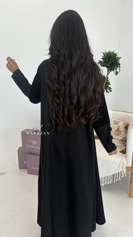  عباية كاجول بتدخيلة لون رمادي  