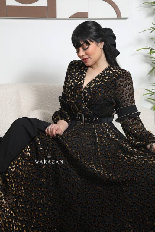 فستان ساتر راقي بتشجيرة نمري