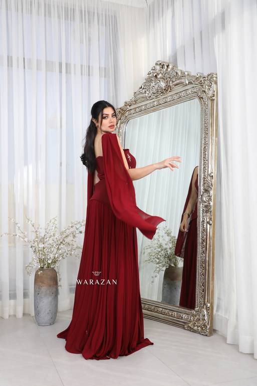 فستان سهرة بتدخيلة  كرستال 