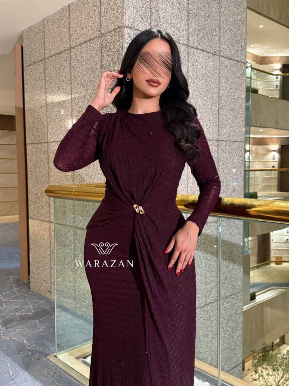 فستان سهره بلمعه و قصة من الخصر