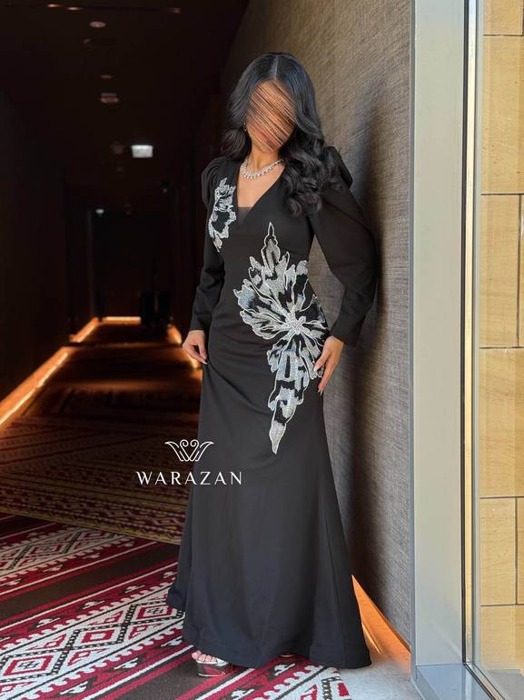 فساتين سهره بكريستال ملكي 