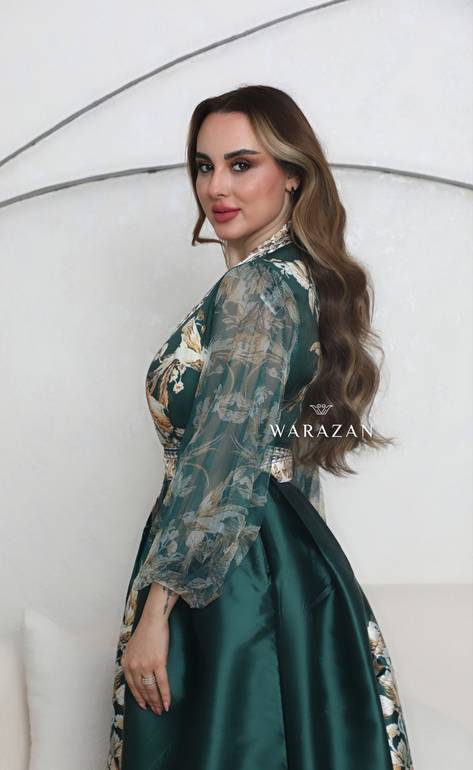 فستان مشجر طويل وأنيق 