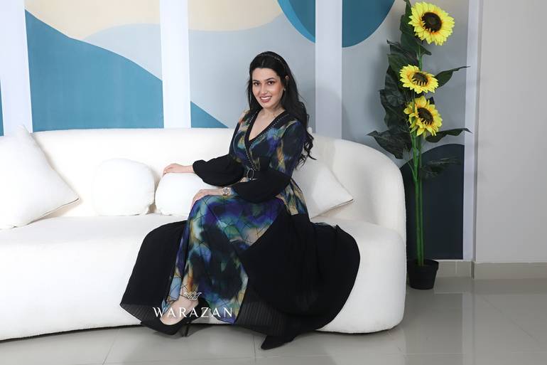 فستان مشجر طويل بيليسيه من الجنب