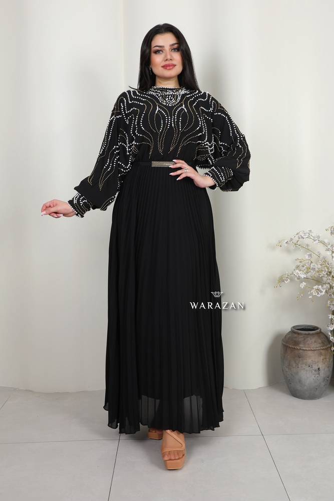 فستان سهرة بيليسيه بتطريز شك&nbsp;يدوي