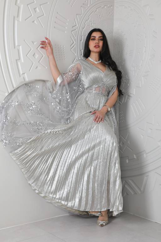 فستان سهره بتخصيره من الخصر 