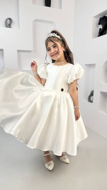فستان سهرة بناتي اوف وايت 