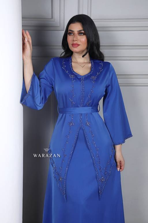 فستان سهرة ساتر بتطريز