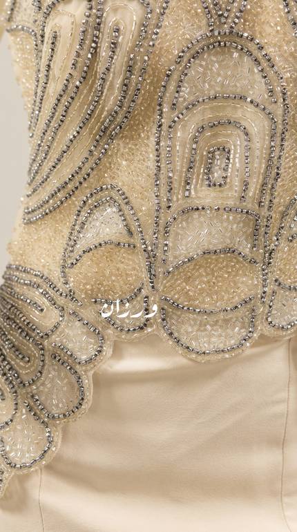 فستان كريب سراميك بشك يدوي الراقي