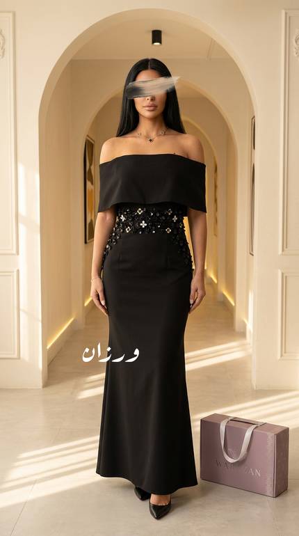 فستان سهرة بقصة توب 