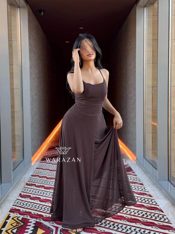 فستان ناعم استريتش بلمعه 