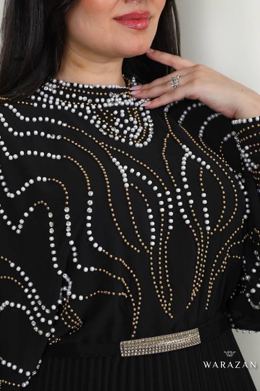 فستان سهرة بيليسيه بتطريز شك&nbsp;يدوي