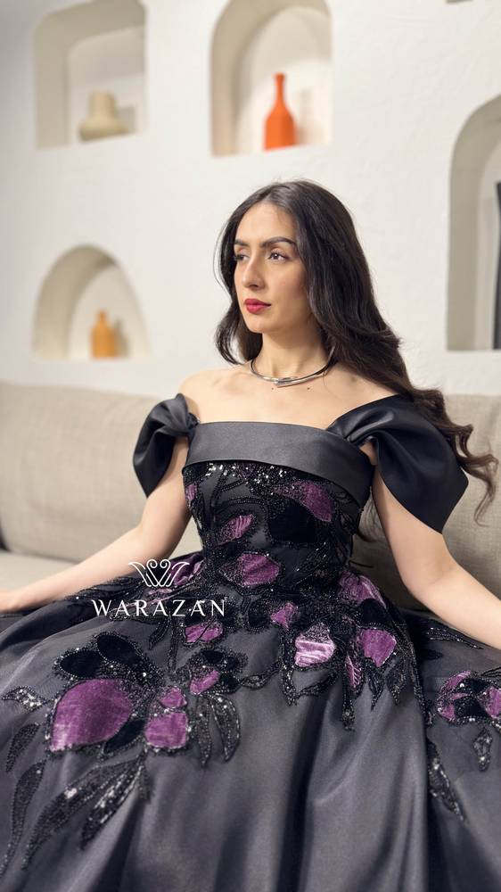 فستان سهره انيق بقصة كُم 