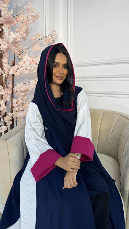  عباية كاجول بتدخيلة لون من الاكمام 
