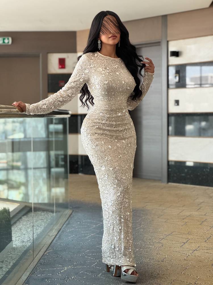 فستان سهره ماسك بلمعة 