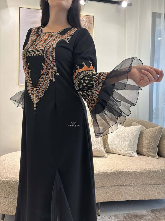 جلابية عسيري بتطريز كمبيوتر