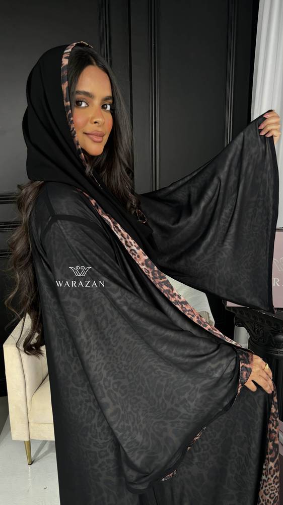 عباية دبل فيس أنيقة بتخيلة نمري  