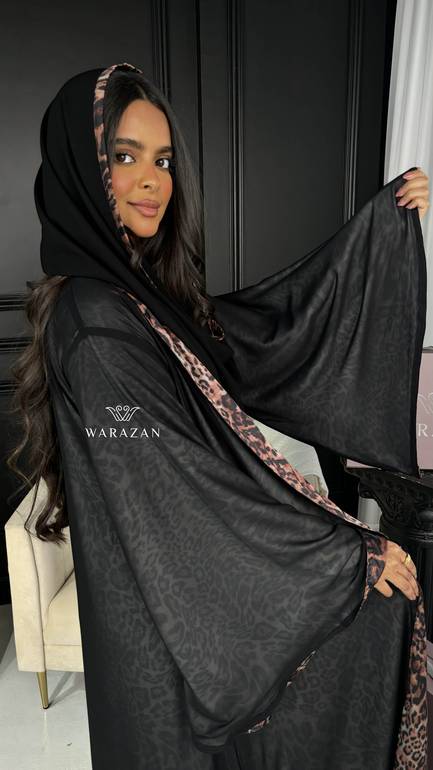 عباية دبل فيس أنيقة بتخيلة نمري  