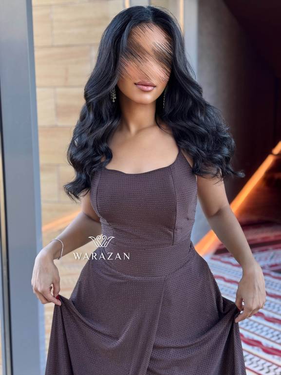 فستان ناعم استريتش بلمعه 