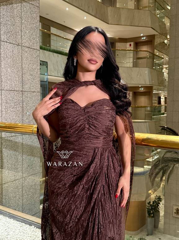  فستان سهره ملكي دانتيل بقصة من الصدر 