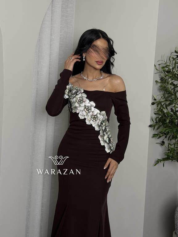 فستان سهرة اوف شولدر بكلفة راقي وقصة حورية البحر 