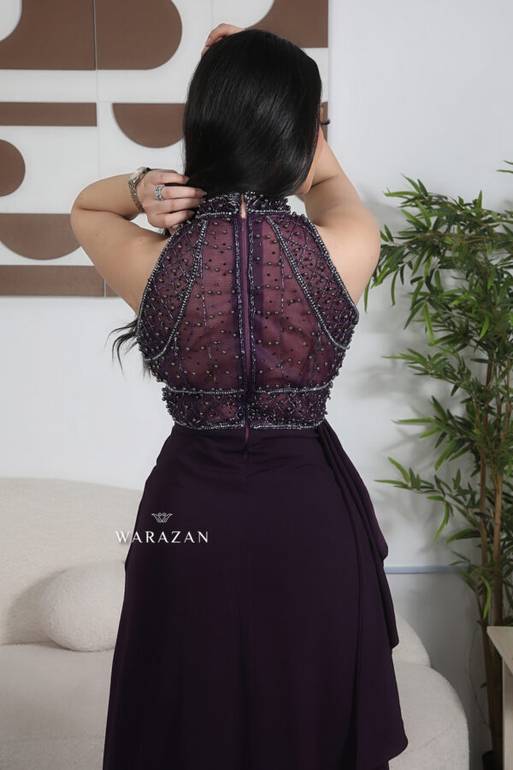 فستان سهرة ماسك بتطريز فخم