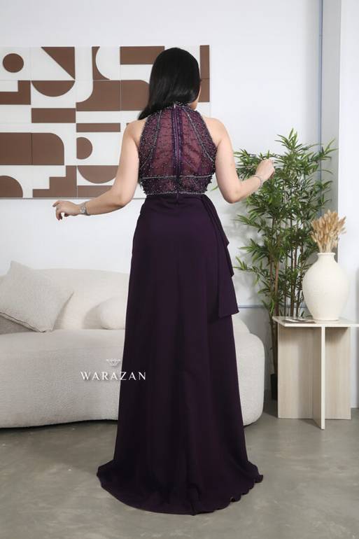 فستان سهرة ماسك بتطريز فخم