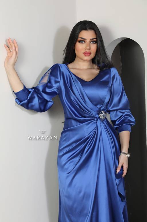 فستان سهرة طويل وناعم ساتان لإطلالة ساحرة