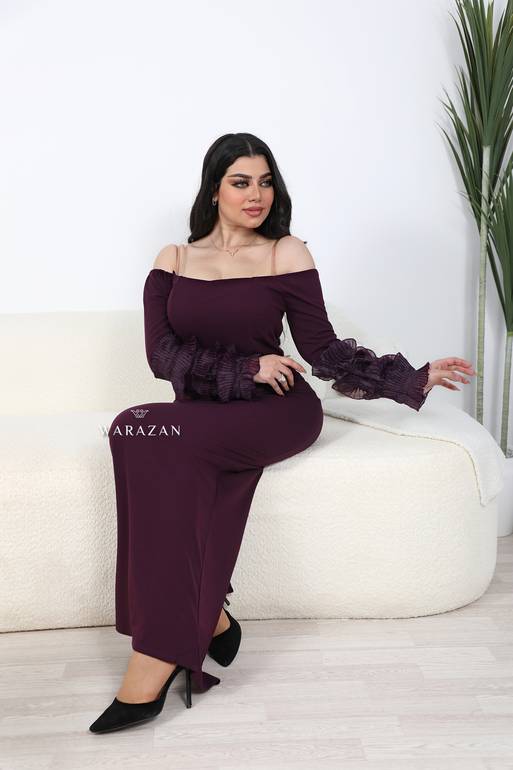 فستان سهرة طويل وناعم ماسك  