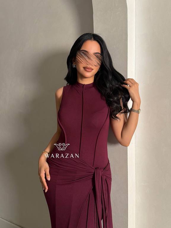 فستان ماسك بقصة عند الخصر 
