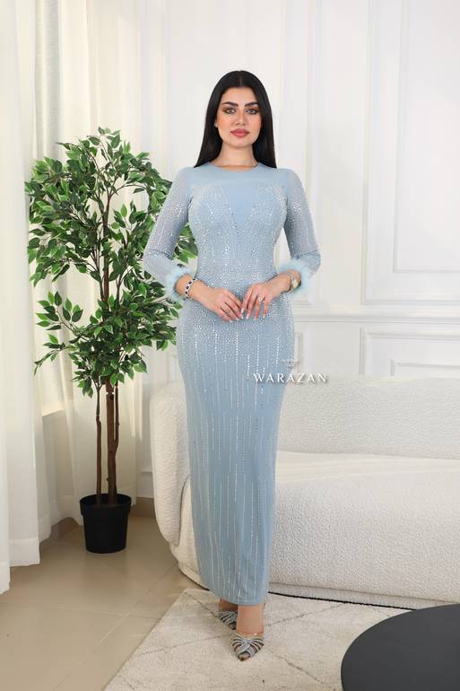 فستان ماسك بكرستال 