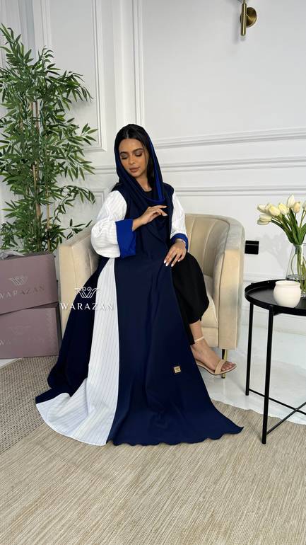  عباية كاجول بتدخيلة لون من الاكمام 